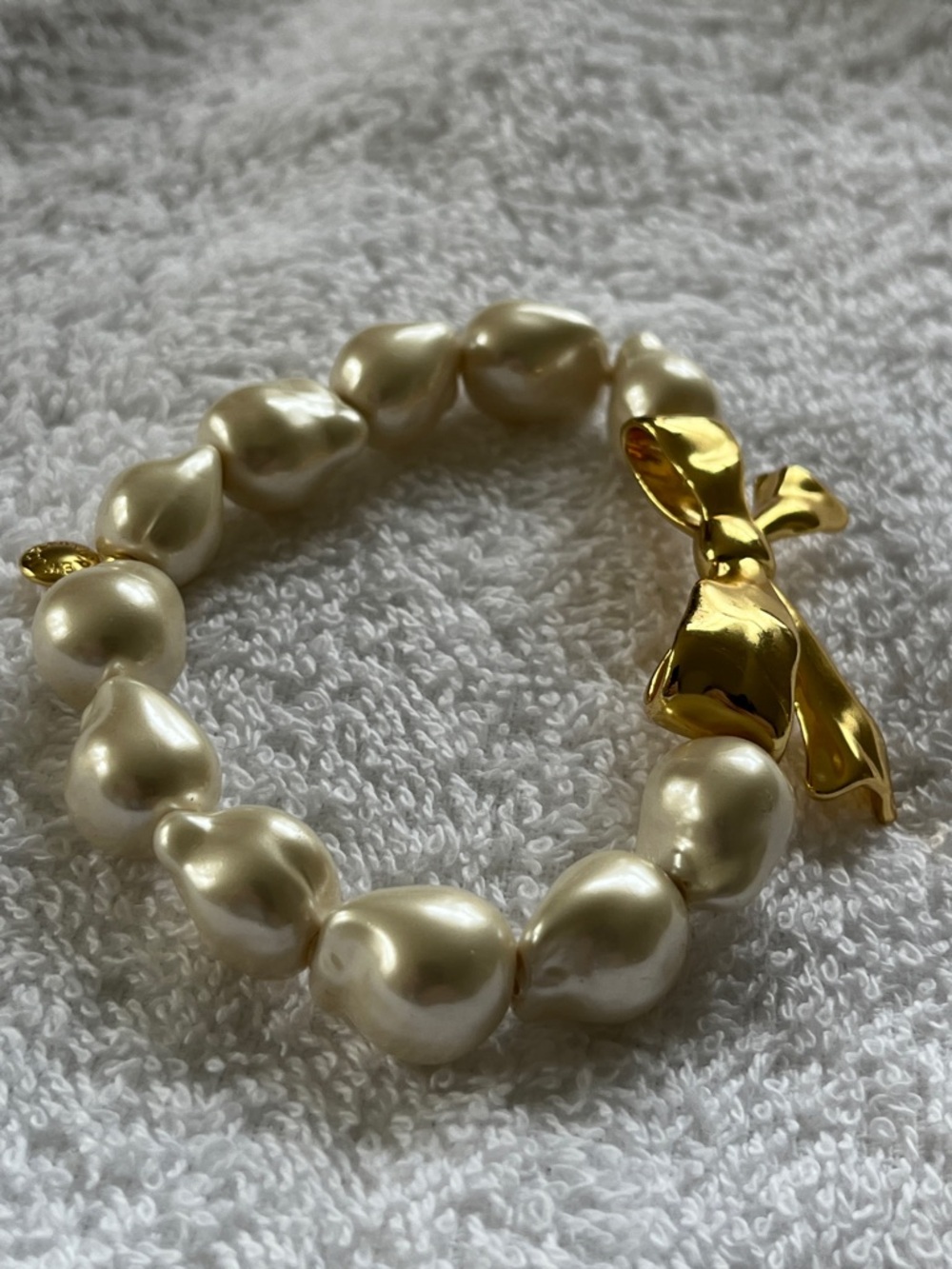 J. Crew keshi Pearl Bracelet with Gold Accent - Picture 4 of 6